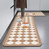 Tapete de chão de cozinha doméstica absorção de água absorção de óleo tapete antiderrapante moderno simples doméstico longo tapete de lama diatomácea uma geração de cabelo
