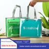 Bolsa Tote de PVC Estilo Ombro Bolsa de Roupa Sacola Plástica Bolsa de Presente Ins Bolsa de Compras Feminina Atacado Roupas Roupas