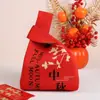Bolsa Tejida Festival de Mediados de Otoño Bolsa de Regalo para Pastel de Luna Bolsa de Regalo Festivo Bolsa de Regalo para Empresa Se Puede Imprimir Logo Venta Directa de Fábrica