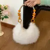 Bolsa de Peluche para Mujer de Comercio Exterior Transfronterizo Bolso de Mano Nuevo de Invierno Bolso de Hombro de Moda Bolso de Mano tipo Clutch de Gran Capacidad para Viajes