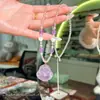 Colgante Pequeño Fresco de Buda de Cristal Natural Cadena para Clavícula de Cristal Shijia Colgante de Calcedonia Collar de Cristal de Nube Propicia