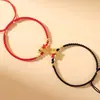 El Año del Dragón Tortuga Dragón Pulsera Tejida con Cuerda Roja Joyería para Pareja Estudiante Cuerda de Mano Moda Retro Versátil Enviar a Amigos