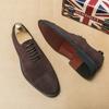 Sapatos de couro de três juntas primavera e outono negócios formais sem cadarço tendência moda cano baixo distribuição unitária sapatos de camada única casuais sapatos masculinos