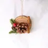 Decoração de árvore de Natal Decoração artesanal de Natal presente pinha canela laranja ornamento pendente pequeno ornamento de pingente