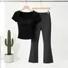 Nuevos Pantalones de Yoga para Mujer 2026 para Verano, Ajustados para Correr, Entrenamiento, Deportes, Pantalones de Pierna Ancha, Pantalones Cropped de Cintura Alta para Levantar Glúteos, Fitness