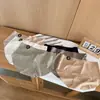 Calcinhas femininas de seda Morandi tingidas para outono e inverno, elásticas, justas, 40-70kg, respiráveis, sem costura, de cintura média, em saquinho