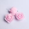 Simulação de espuma pe flor rosa 3cm cabeça de flor falsa casamento buquê dia dos namorados embalagem material faça você mesmo