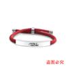 Pulseira Atacado Europeia e Americana Transfronteiriça Presente de Natal Pulseira de Corda Preta Vermelha Pulseira de Corda Trançada de Aço Inoxidável Pulseira com Letras