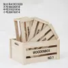 Caja de almacenamiento de marco de madera maciza caja de almacenamiento caja de madera accesorios de exhibición de frutas para supermercado caja de madera rectangular decoración