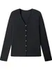 Cárdigan fino de Tencel para primavera y verano para mujer, cómodo, casual, de corte holgado, chaqueta de punto de manga larga, top versátil