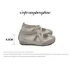 Colección de verano 2026: Zapatos de entrenamiento casuales alemanes con velcro que aumentan 4.5 cm de altura, zapatos de ballet Mary Jane para mujer