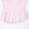 Ropa de Verano para Mujer Estilo Europeo y Americano con Adornos de Nudo en las Mangas, Top con Dobladillo Estilo Falda Corta, Otros Colores en la Imagen