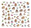 Desenho Animado Nova Marca d'Água Adesivos Nail Art E-commerce Transfronteiriço Nail Art Marca d'Água Desenho Animado Menina Bonita Fofos Adesivos Nail Art