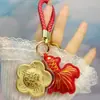 Llavero de flor de dinero de oro puro, correa para teléfono, colgante para bolso, pequeño colgante, recuerdo, regalo de promoción para transmisión en vivo, venta al por mayor