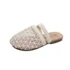 Zapatillas cubrecabezas estilo elegante francés ins nuevo estilo Primavera/Verano versión coreana sandalias estilo de noche para niñas ropa de playa con faldas