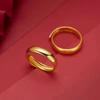 Anillo abierto ajustable liso color oro arena para pareja anillo anillo anillo para enviar anillo de hombre novia suministro de bajo costo en vivo