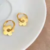 Pendientes Frescos y Modernos Estilo Ins con Forma de Pétalos para Mujer, Pendientes Exquisitos y de Moda con un Divertido Diseño Floral, Chapados en Oro de 18 Quilates