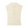 Item de Moda Europeu e Americano Transfronteiriço Mais Vendido para o Verão de 2026: Conjunto Elegante de Top Elástico com Detalhe de Nó + Calças Flare de Cintura Baixa