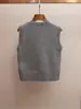 Ropa de Mujer de Gama Alta Primavera Nueva Versátil Estilo Casual Cuello en V Diseño de Lentejuelas Chaleco de Punto para Mujer