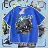 Nova Camiseta Casual Funcional de Manga Curta, Cor Preto Casca de Ovo, para Crianças, Unissex, Tamanhos Grande, Médio e Pequeno, Gola Redonda, Caimento Solto, Algodão Puro