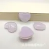 Accesorios Transparentes de Resina con Brillo Fino de Corazón Color Melocotón de Hielo Pasador Diy Pegamento de Crema Tocado Pasador Hebilla de Zapato Material