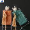 Botella Cuadrada Plana de 100 ml para Aromaterapia, Botella Vacía Sin Llama con Varilla Difusora, Botella Difusora Vacía, Botella de Vidrio para Coche
