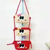 Cesta de armazenamento de parede cesta suspensa prateleira de armazenamento de dormitório artefato bolsa de parede cesta de armazenamento de parede tecida com corda de algodão cesta suspensa dorm