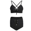 Traje de baño de dos piezas tipo triángulo para mujer, estilo nuevo 2025, para aguas termales, sexy, para busto pequeño, push-up, fresco y adelgazante, traje de baño para vacaciones en aguas termales
