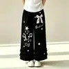 Conjunto de Calça Pantalona de Manga Curta para Meninas, Novo Estilo Elegante e Fashion para Crianças Maiores, Conjunto Casual de Duas Peças com Laço Novo de Verão