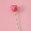 Tulipán de Crochet Creativo Cabeza Gruesa Producto Terminado Decoración del Hogar Exquisito Tejido de Hilo Tulipán Ramo Regalo