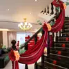 Corrimão Decorativo de Escada Decoração de Quarto Nupcial Casamento Rústico Nova Casa da Noiva Conjunto de Tira Longa Flores de Puxar Personagem Feliz Lado do Noivo