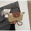 Bolsa de Palha Formato Dumpling de Luxo para Mulheres 2026 Novo Estilo Bolsa de Praia para Férias Bolsa Pequena Transversal Artesanal de Nicho