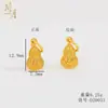 Pulseira Simples Banhada a Ouro com Pingente de Cabaça da Sorte, Pulseira DIY com Acessórios de Cabaça