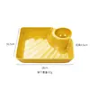 Plato Cuadrado de Empanadillas de Alto Valor Plato Japonés Creativo Tienda de Snacks con Plato para Vinagre Plato de Plástico Bandeja Doméstica para Dim Sum