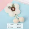 Pelaje de Conejo Flor de Ciruelo Bola Colgante Accesorios de Tela Textura Felpa Ropa Pinza para el Cabello Colgante Bolso Decoración DIY Suministros Venta al por Mayor