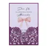 Tarjeta de Invitación Rectangular para Festival de Boda Tarjeta de Felicitación de Boda Grabado Láser Estilo Europeo Patrón Hueco Tarjeta de Invitación con Sobre