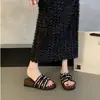 Sandalias de plataforma color perla estilo francés inspiradas en la dopamina, perfectas para superponer, cómodas para usar en verano, nueva colección 2026, estilo popular, diseño simple y suela suave de alta calidad