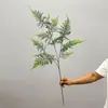 Hojas de Helecho Espárrago Artificial Bambú Nube Planta Verde Rama Larga Decoración de Micro Paisaje Planta Falsa Arreglo Floral para el Hogar Decoración Floral Artística Hojas