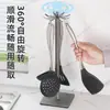 Suporte Rotativo para Espátulas de Bancada para Cozinha Doméstica, Prateleira com Ganchos para Pendurar Colheres, Espátulas, Conchas e Organizador de Utensílios de Cozinha