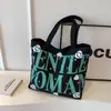 Bolsa de Lona para Estudiante, Bolsa para el Trayecto a Clases, Versátil Bolsa Tote Estampada para Mamá, Bolso de Hombro, Bolsa Tote de Gran Capacidad