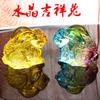 Adornos de Conejo Esmaltado de Cristal Afortunado Lindo Decoración para el Hogar Sala de Estar Entrada Regalo Creativo Zodíaco Conejo de Jade Bendición