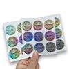 Etiqueta de Punto de Arena Láser Lentejuelas de Punto de Cristal Personalizadas Pegatina Redonda con Forma de Estrella Corazón Color Personalizado Pegatina Selladora Adhesiva