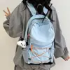Mochila de Cor Contrastante para Uso Externo, Bolsa de Viagem Leve Casual, Mochila de Montanhismo, Mochila Escolar de Grande Capacidade para Alunos do Ensino Fundamental