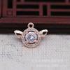 Yiwu fio de ouro nova cor preservação ouro chapeado DIY zircônia micro-incrustado asas de anjo pingente brincos colar acessórios B12 78