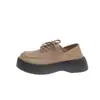 Nueva Colección Primavera y Otoño 2026: Mocasines para Mujer de Punta Redonda, Forro de Felpa, Suela Gruesa, Estilo Británico Retro, Cálidos, Antideslizantes y Duraderos