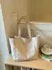 Bolsa Tote Casual Solta Cor Sólida Cáqui Retrô Bolsa de Ombro Único para Estudante Artístico Aula Matutina Compras