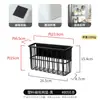Estante de almacenamiento de pared lateral para refrigerador, colocado detrás de la puerta de entrada, para guardar film transparente y suministros de cocina; caja de almacenamiento magnética de pared