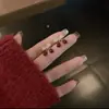 Brincos de Cereja de Resina com Zircônia Frescos e Doces Agulha de Prata Brincos de Nicho de Alta Qualidade Acessórios de Orelha Modernos e Únicos Exquisitos para Mulheres