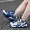 Sapatos Infantis Mais Vendidos Atacado Vazados para Crianças Pequenas, Médias e Grandes Verão Outdoor Sapatos de Pai Fivela Giratória Antiderrapante Respirável Tênis para Corrida e Esportes