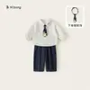 Ropa Infantil Bangxuan Camisa de Verano para Niños Traje Formal para Bebé Niño de un Año Conjunto de Dos Piezas Ropa para Bebés Niños